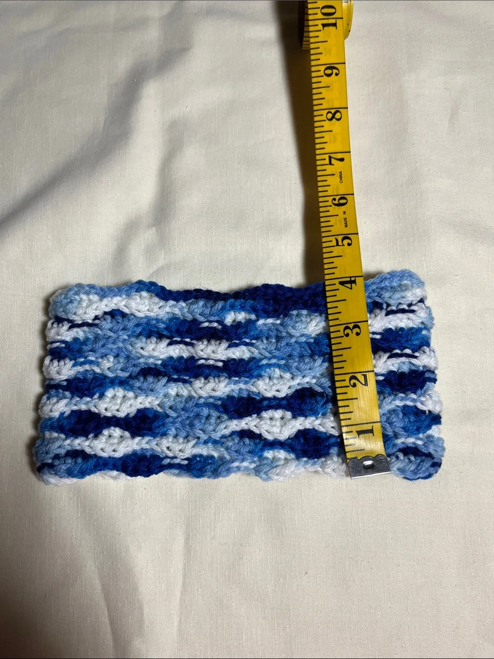 Handmade Blue Crochet Children’s Small Ear Warmer